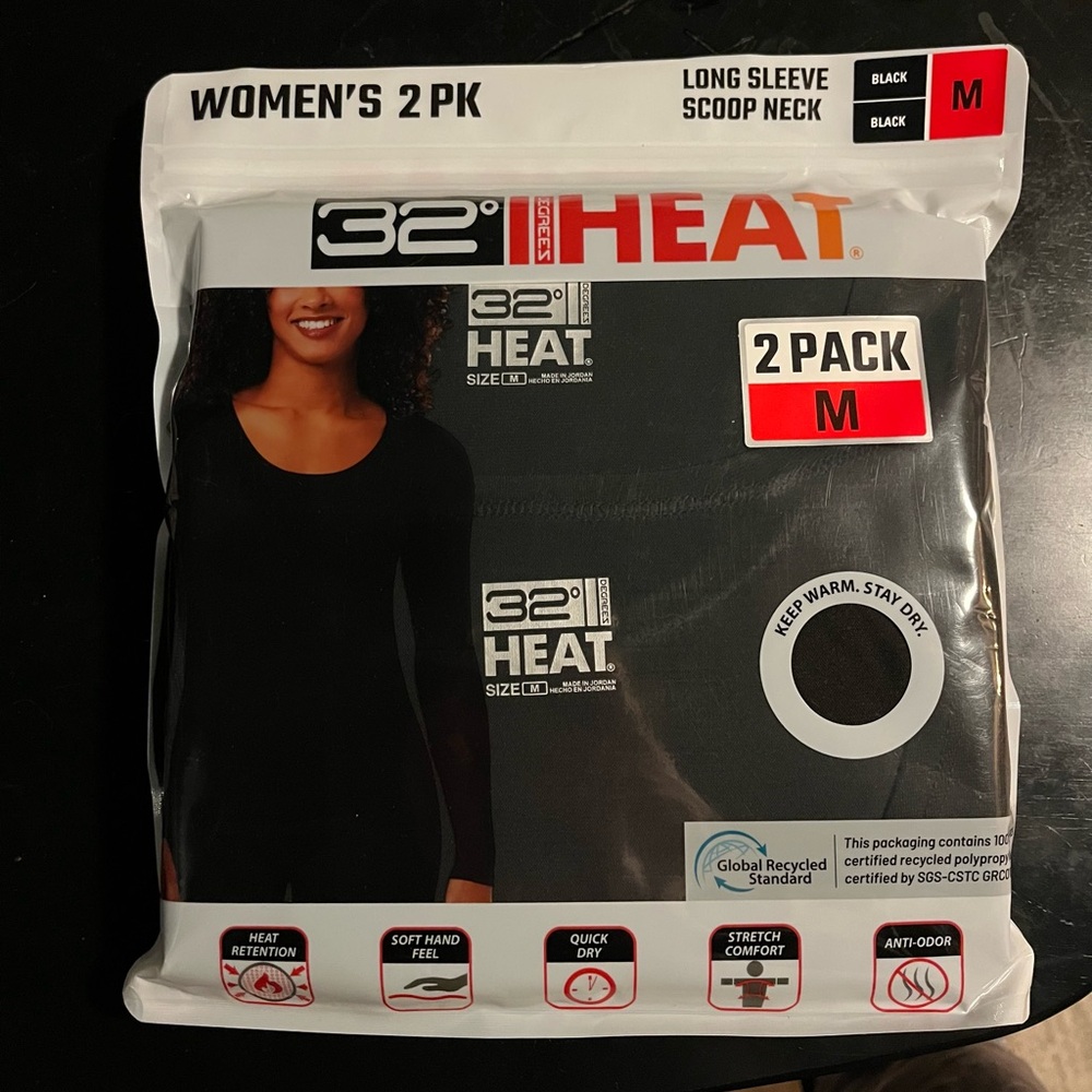 Women’s Long Sleeve Scoop Neck 2 Pack